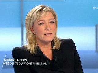 Marine Le Pen invitee de C Politique France5
