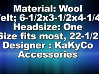 Winter Wool Felt Church Hat