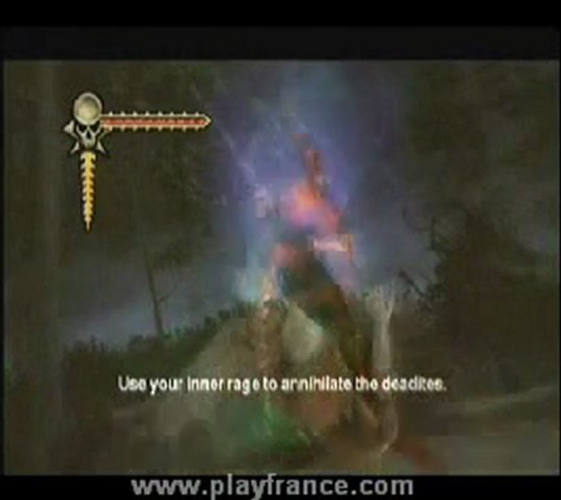 Evil Dead Regeneration (PS2) - Ash et sa tronçonneuse dans différentes phases de jeu.