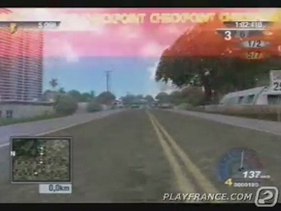 Test Drive Unlimited (PS2) - Une course avec six concurrents.