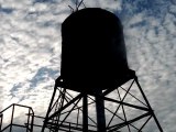 steaming water tower