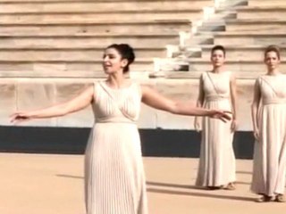 Olympic Flame Lighting Ceremony: Priestesses performance