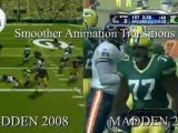 Madden NFL 09 (PS3) - Comparaison avec Madden 08