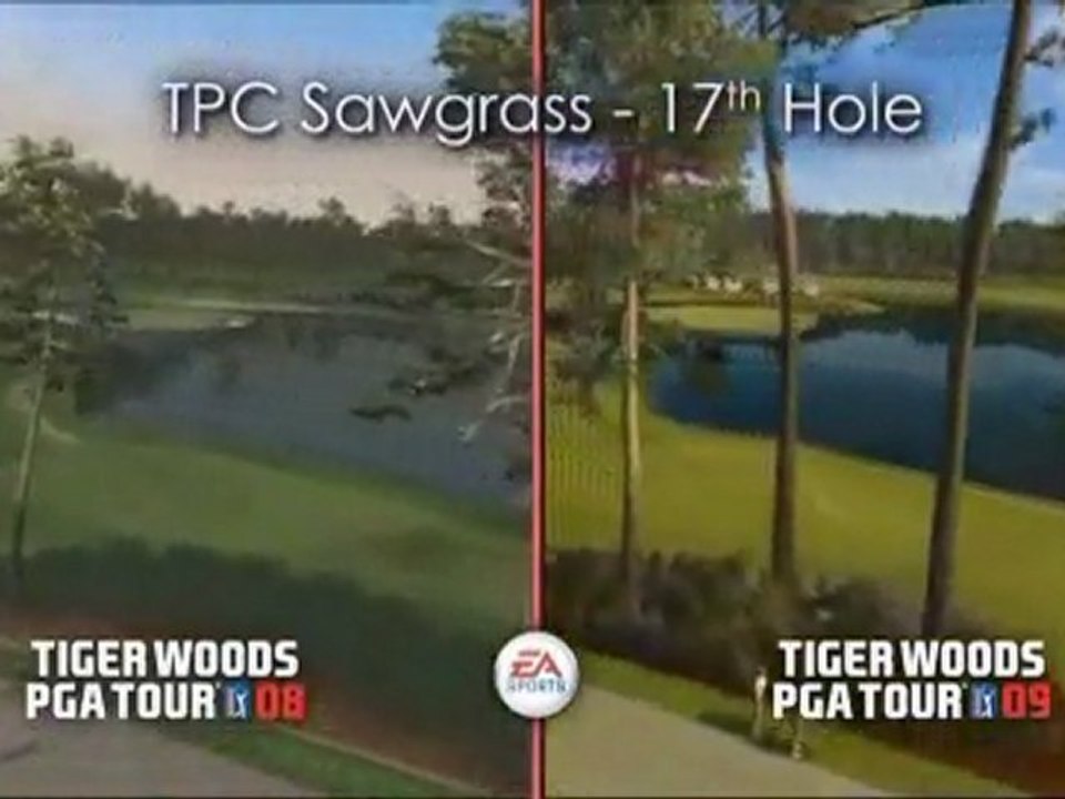 Tiger Woods PGA Tour 09 (PS3) - Comparaison 08 vs 09