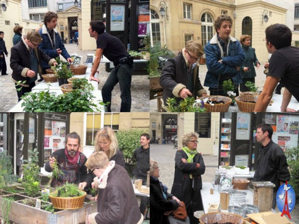 Les Papillons Blancs de Paris jardinent à la Mairie du 9e avec Ville en herbes