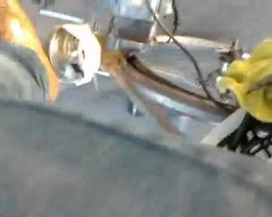 rond ritje zelfgebouwde electrische fiets
