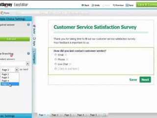 dotSurvey Page Branching