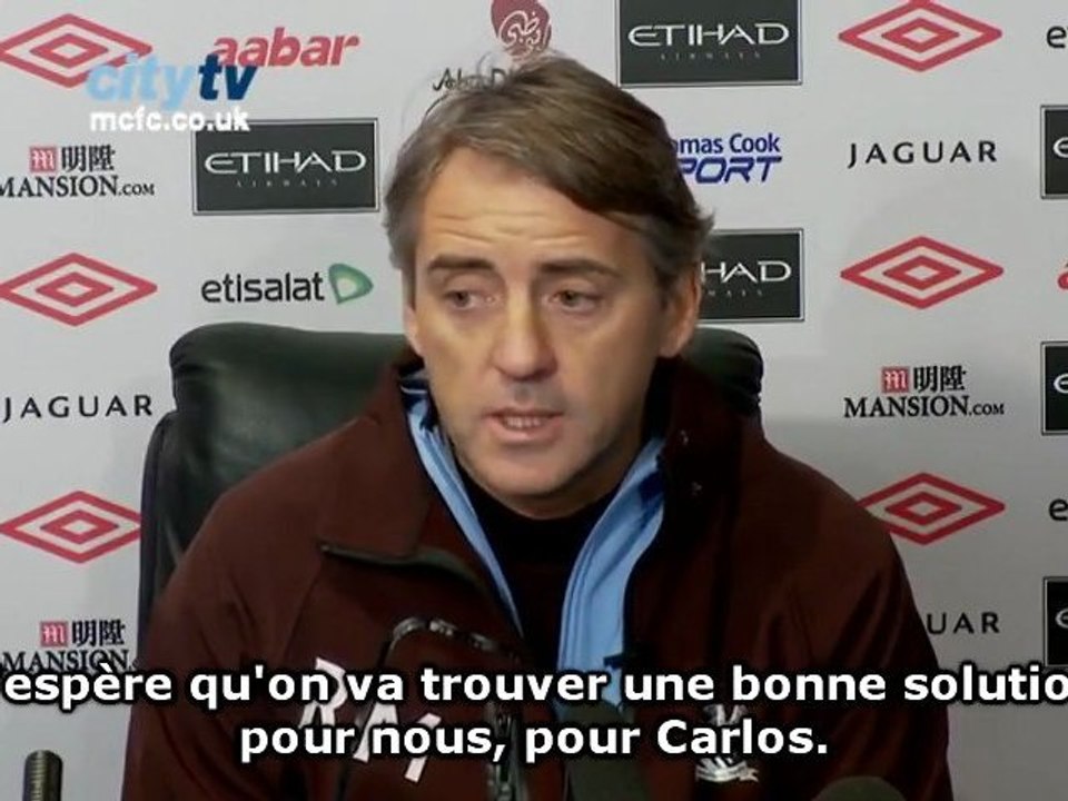 Mancini : "On veut que Tévez rejoue au foot"