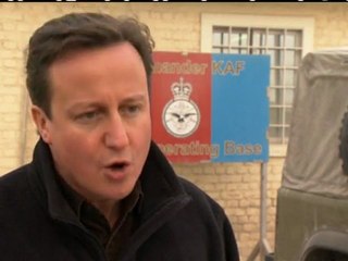 David Cameron visits troops in Afghanistan