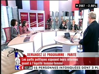 La parité en politique : débat entre l'UMP, le PCF, le MODEM et le PS