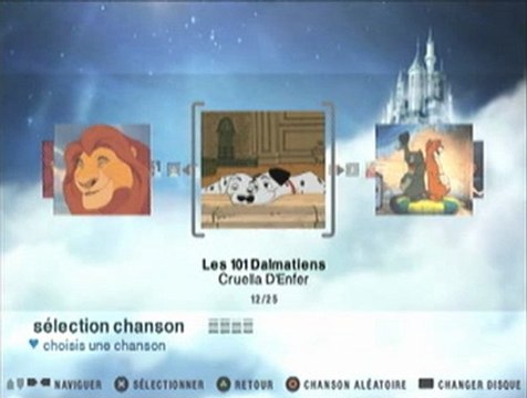 SingStar Chansons Magisques de Disney (PS2) - Le tracklisting français