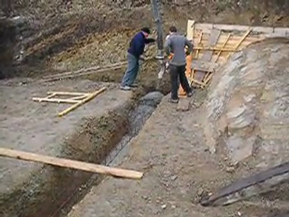 Béton dans les fondations