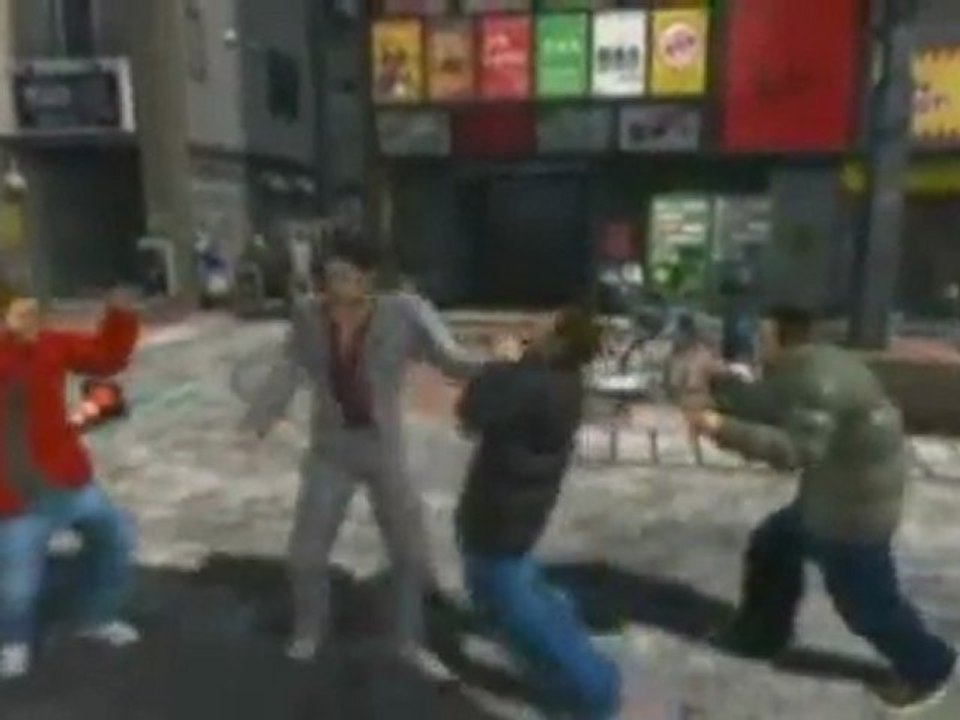 Yakuza 3 (PS3) - Gameplay Combat - A mains nues