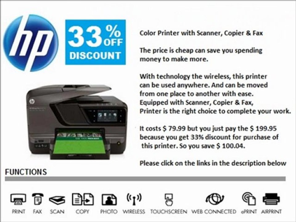 HP Officejet Pro 8600 Plus e-All-in-On Wireless Color Printer with Scanner, Copier & Fax