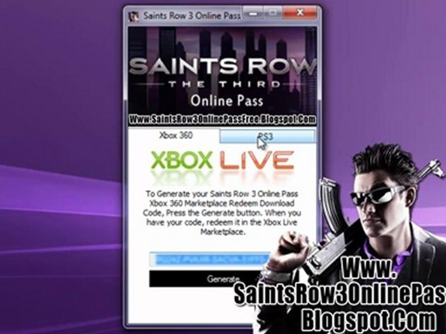 How To Unlock Saints Row 3 Online Pass Free! - Xbox 360 - PS3.