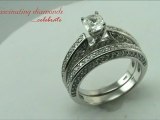 Cushion Cut Diamond Engagement Wedding Rings Set