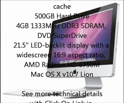 Apple iMac 21.5-Inch Desktop NEWEST VERSION MC309LLA