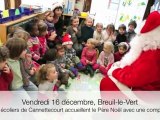 Breuil-le-Vert : Le Père Noël accueilli par les enfants de Cannettecourt