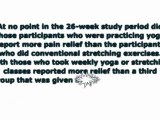 Study yoga stretching have same effect on back pain