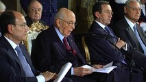 Napolitano - Cosa lodevole l'appoggio dei partiti a Monti