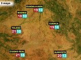 El tiempo en España por CCAA,  lunes 2 de mayo y martes 3 de mayo