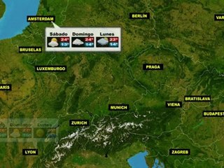 El tiempo en Europa, por países, previsión del  viernes 3  al lunes 6 de junio