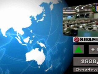 Bolsas; Mercados internacionales: Cierre jueves 3 y media sesión viernes 4 de noviembre