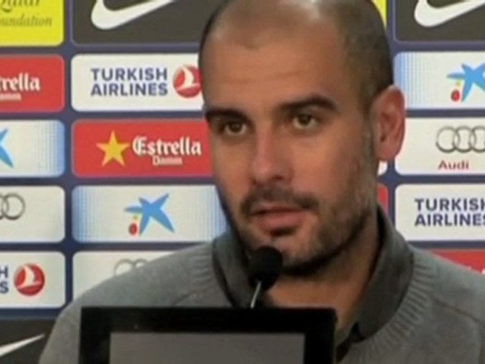 Deportes: Pep Guardiola en la previa del Barça-Rayo de la Liga BBVA