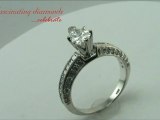 Pear Diamond Engagement Ring in Channel and Pave Setting