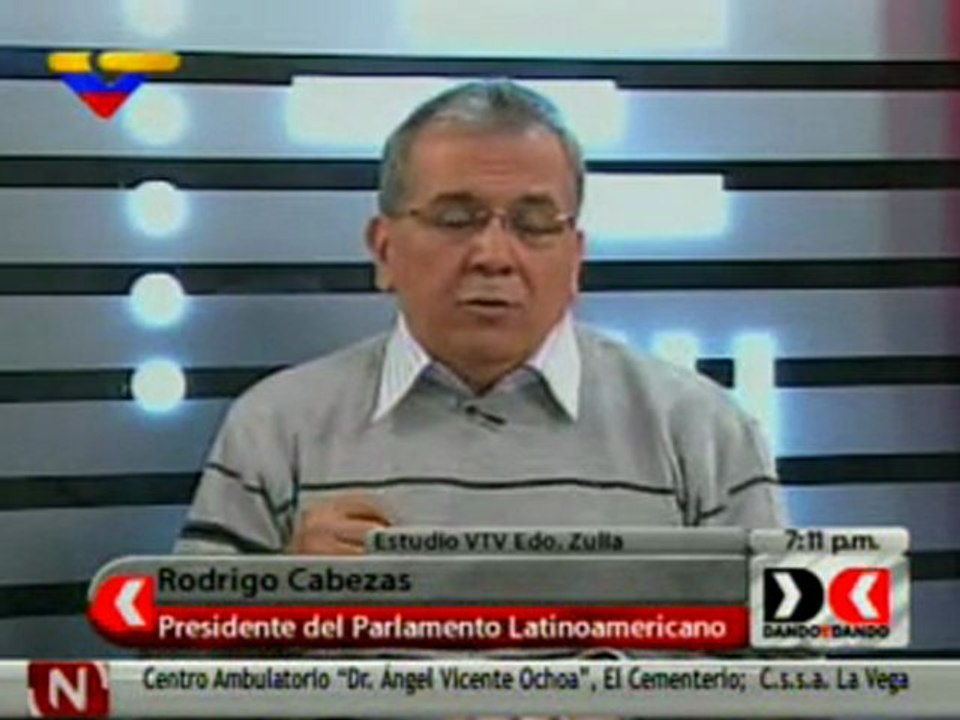 (VIDEO) Dando y Dando: Rodrigo Cabezas, presidente del Parlatino 21.12 2011  2/2