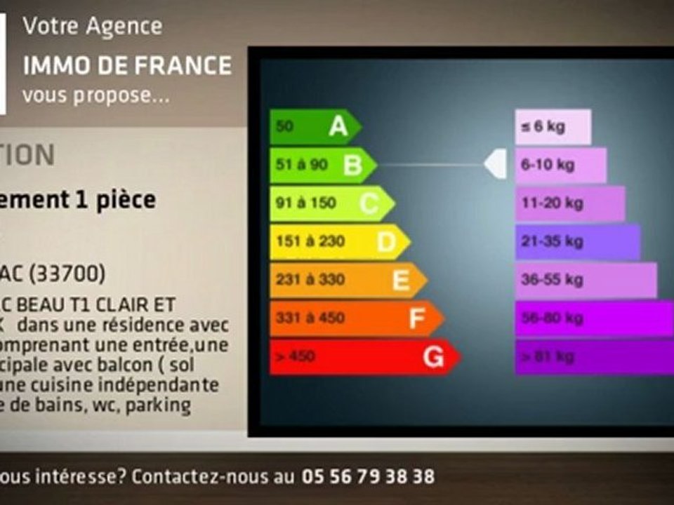 A louer - APPARTEMENT - MERIGNAC (33700) - 1 pièce - 39m²