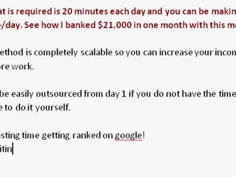 make money online methods! I will teach you how to EARN AN EXTRA $700 a day Internet Job