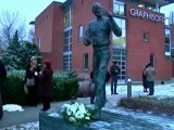 Statue of Apple co-founder Steve Jobs unveiled in Hungary.