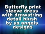 Blush By Us Angels Girls 7-16 Butterfly Print Dress