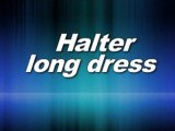 Halston Heritage Women's Jersey Halter Maxi Dress