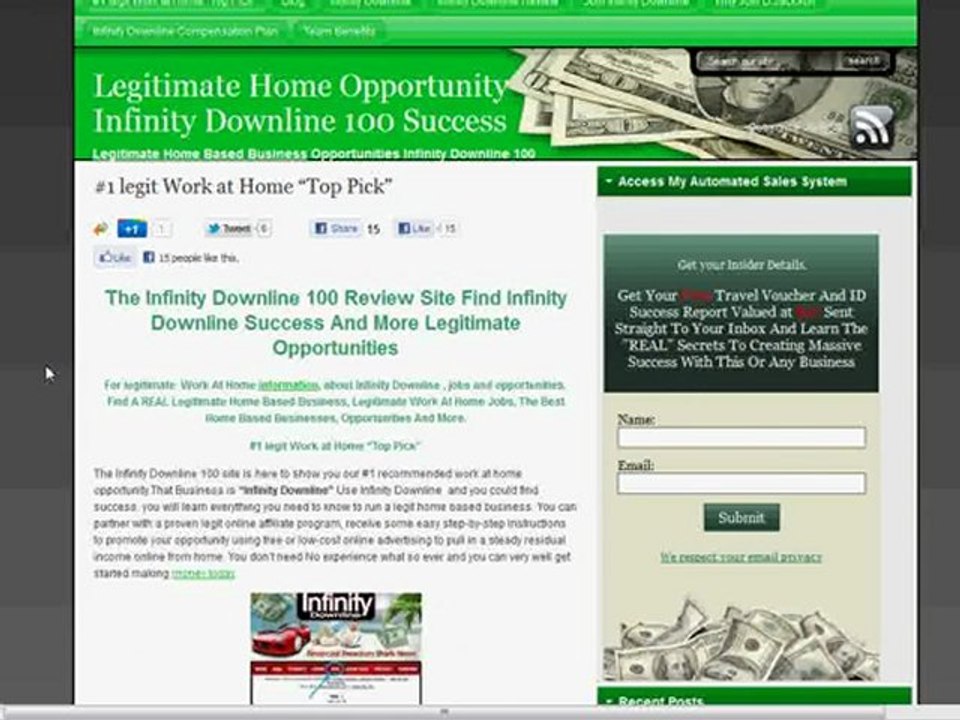 Infinity Downline 100 On Google Page 1 Learn How