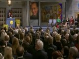 The Nobel Peace Prize award ceremony