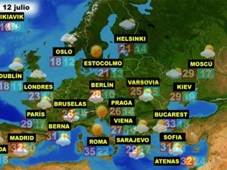 El tiempo en Europa, por países, previsión del lunes 11 y martes 12 de julio