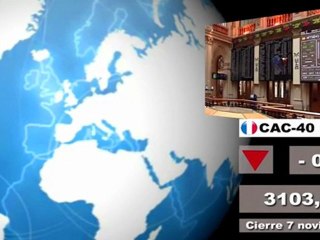 Bolsas; Mercados internacionales: Cierre lunes 7 de noviembre