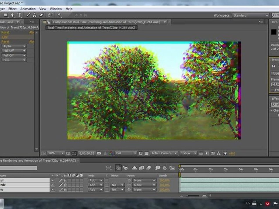 Crear efecto aberración cromática - Tutorial After Effects