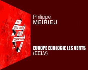 #2012sciences : Intervention de Philippe MEIRIEU