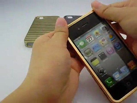 Detachable Battery Hard Case For iPhone 4S Apricot
