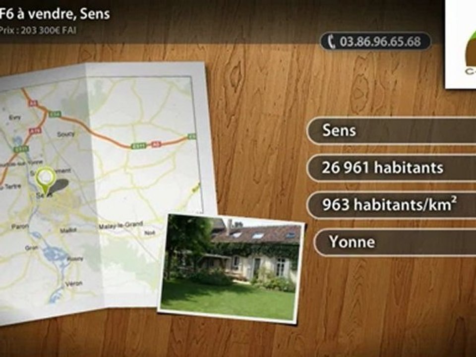 Maison F6 à vendre, Sens