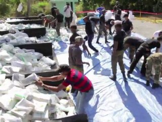 Quemar 8,5 toneladas de drogas