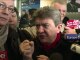 Roissy: Jean-Luc Mélenchon rend visite aux grévistes