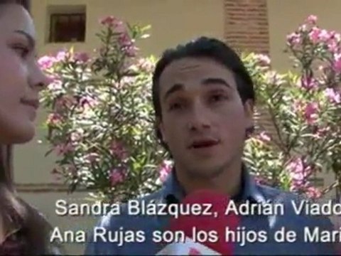 En el rodaje de la tv-movie Rocío Dúrcal. Volver a verte