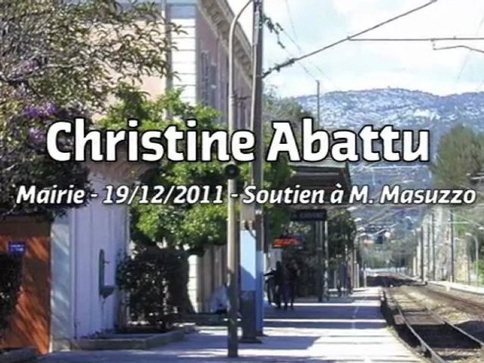 La Ciotat - Intervention de Mme Christine ABATTU - 19 décembre 2011 - Mairie