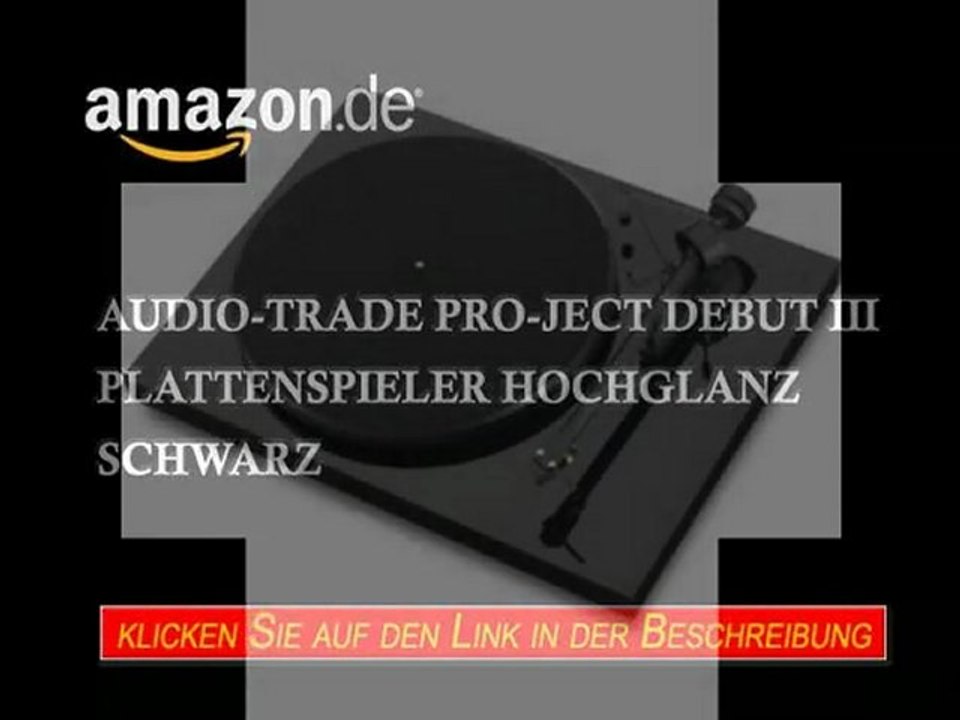 Audio-Trade Pro-Ject Debut III Plattenspieler hochglanz schwarz