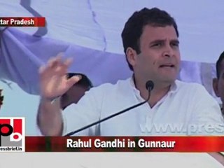 Congress Leader Rahul Gandhi in Gunnaur (U.P) Part 1