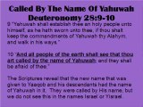 PEOPLE OF YAHUWAH WHAT IS YOUR TRUE NAME